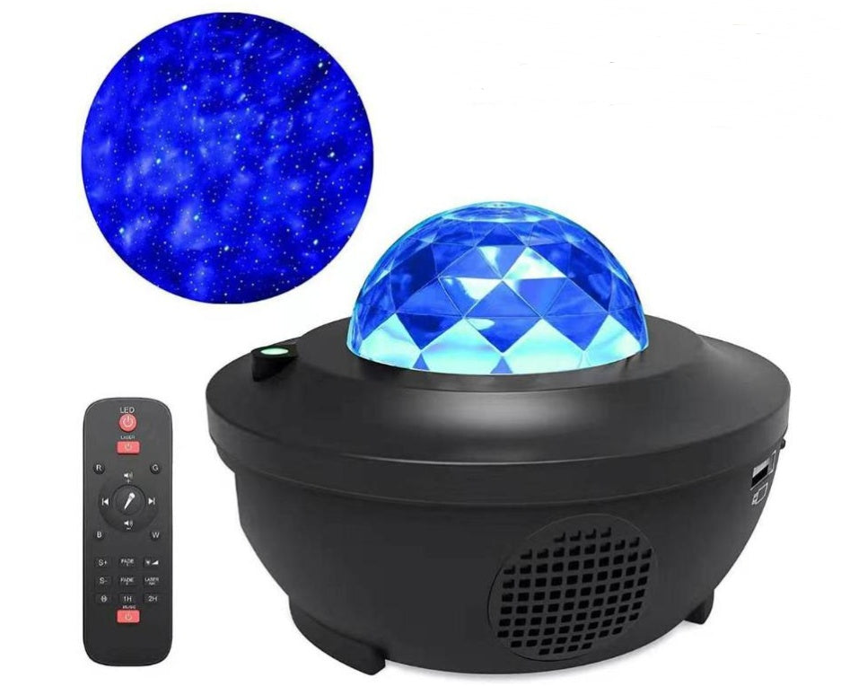 Galaxy Light Projector with Bluetooth Music & White Noise – 32 HD Projection Images, 1800mAh Rechargeable Night Light for Bedroom & Relaxation