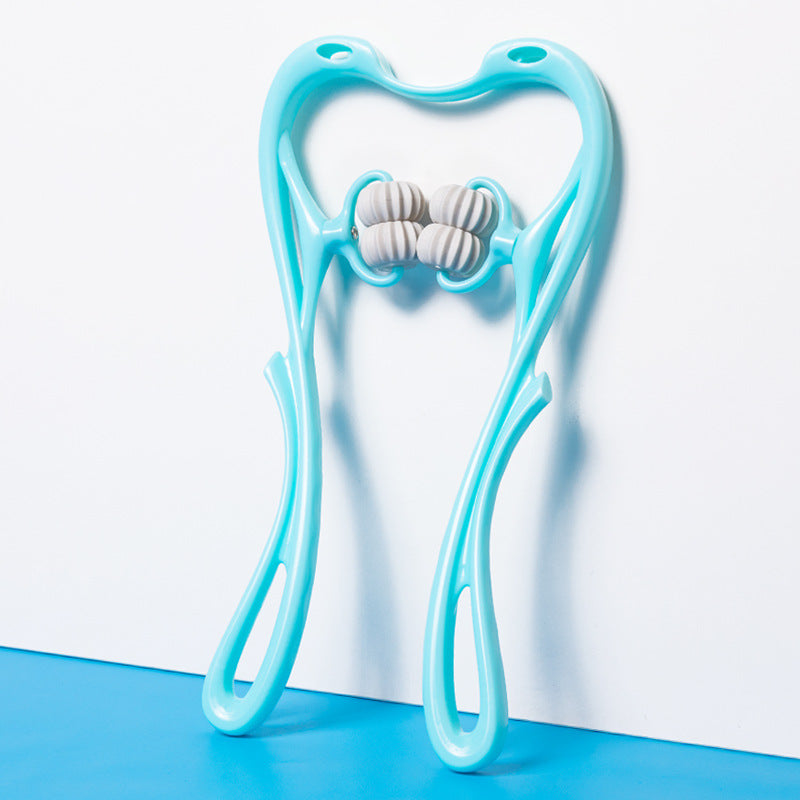 Manual Neck Massager Roller – 6-Wheel Neck & Shoulder Pain Relief Tool